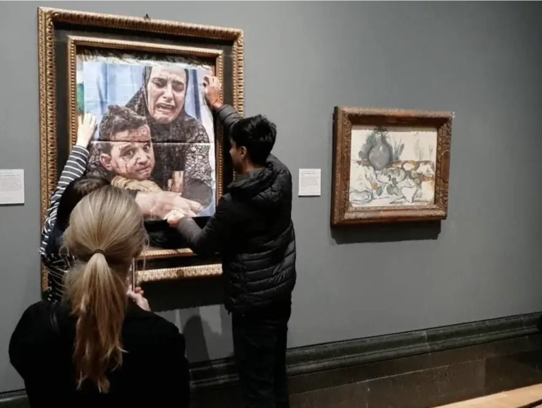 Activists Target Picasso’s ‘Motherhood’ at National Gallery in Protest Against UK’s Support for Israel